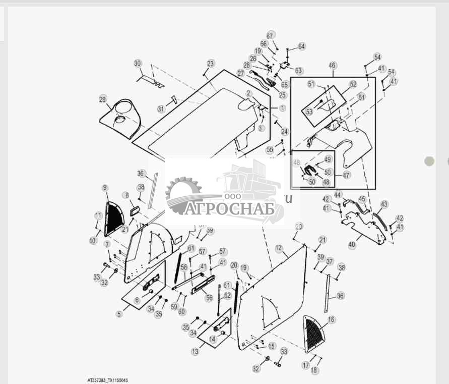 Капот и боковые панели (Engine 4045TT096-) 